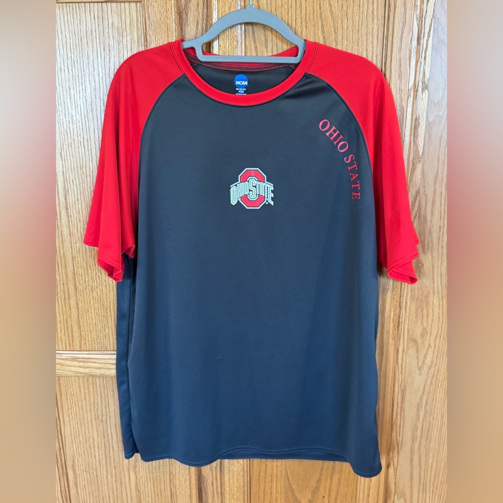Ohio State Buckeyes NCAA Performance Shirt Black Red Mens XL